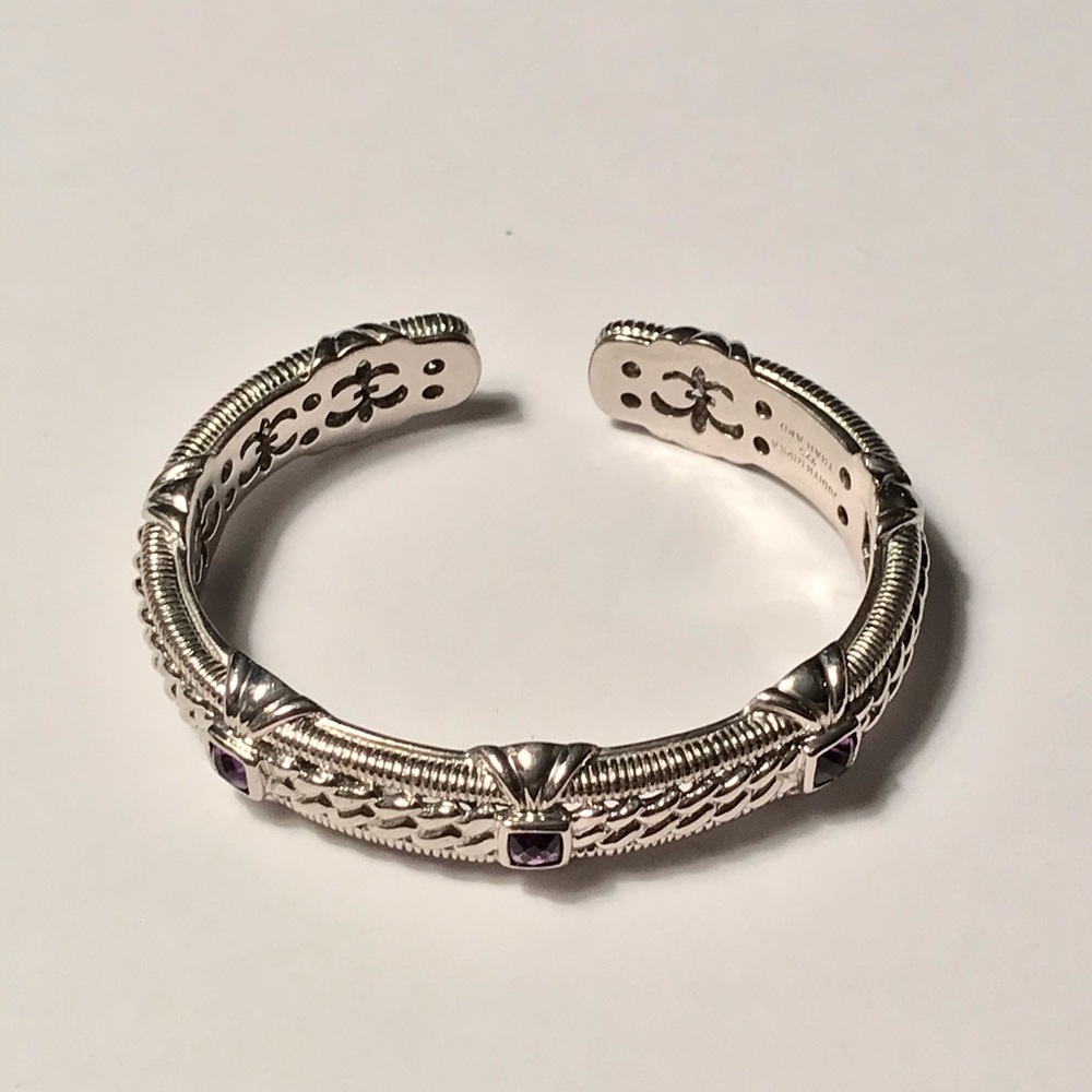 “SOLD” JUDITH RIPKA AMETHYST BANGLE BRACELET